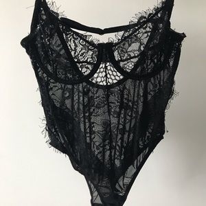 Black lace bodysuit